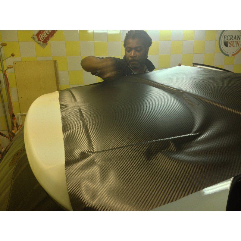 FILM VINYLE CARBONE 3D BLANC COVERING 152 X 200 cm EUR 49,00 - FR